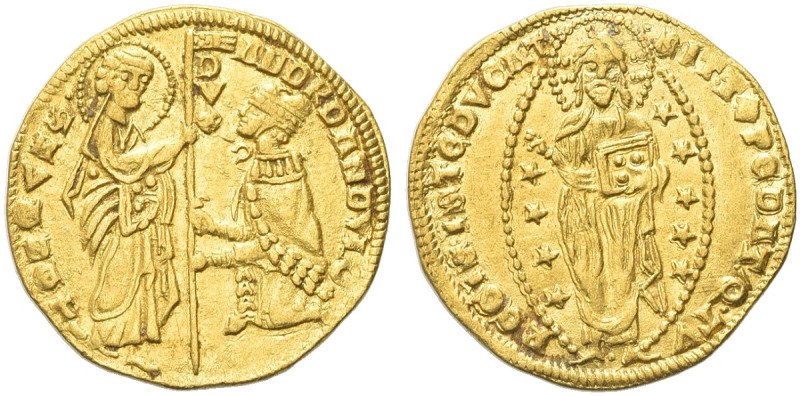 VENEZIA. Andrea Dandolo Doge LIV, 1343-1354 
Ducato. Au gr. 3,52 Dr. ANDR DANDV...