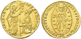 VENEZIA. Giovanni Gradenigo Doge LVI, 1355-1356 
Ducato. Au gr. 3,55 Dr. IO GRADONICO - S M VENETI. Simile a precedenti. Paolucci 1; Fried. 1223.
Mo...