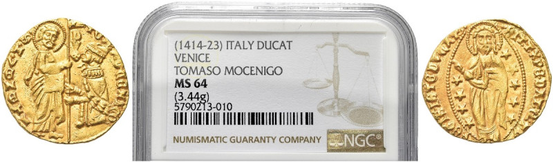 VENEZIA. Tommaso Mocenigo Doge LXIV, 1413-1423 
Ducato. Au gr. 3,44 Dr. TOM MOC...