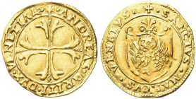 VENEZIA. Andrea Gritti Doge LXXVII, 1523-1532 
Scudo d’oro di II Tipo. Au gr. 3,38 Dr. ANDREAS GRITI DVX VENETIAR. Croce ornata e fiorata. Rv. SANCTV...