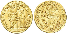 VENEZIA. Andrea Gritti Doge LXXVII, 1523-1532 
Ducato. Au gr. 3,47 Dr. AND GRITI - S M VENETI. Simile a precedenti. Paolucci 1; Fried. 1246.
Raro. C...