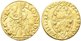 VENEZIA. Alvise I Mocenigo Doge LXXXV, 1570-1577 
Zecchino. Au gr. 3,44 Dr. ALOY MOCE - S M VENET. Simile a precedenti. CNI 104; Paolucci 1; Fried. 1...