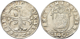 VENEZIA. Antonio Priuli Doge XCIV, 1618-1623 
Scudo della Croce da 140 Soldi, sigle H Z. Ag gr. 31,55 Dr. ANTON PRIOL DVX VEN. Simile a precedente; i...