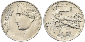 REGNO D’ITALIA. Gettoni privati circolanti in ambito limitato 
20 Centesimi 1922 Roma, Libertà Librata. Ni Come precedente. Pag. 839; Gig. 203.
Raro...