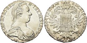 COLONIA ERITREA. Vittorio Emanuele III, 1900-1943 
Tallero di convenzione 1780 (1935), Roma. Ag gr. 27,96 mm 40,0 Dr. Busto velato dell’imperatrice r...