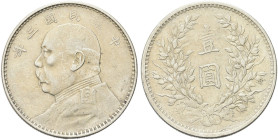CINA. Repubblica, 1912-1949 
Dollaro 1914 (a. 3). Ag gr. 26,71 Come precedente. KM#Y329.
SPL