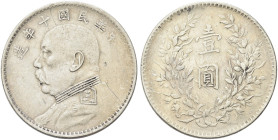 CINA. Repubblica, 1912-1949 
Dollaro 1921 (a. 10). Ag gr. 26,71 Come precedente. KM#Y329.6.
q. SPL