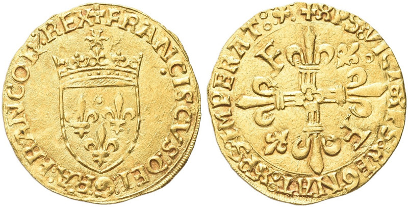 FRANCIA. Francesco I d’Angoulème, 1515-1547 
Scudo del sole o Ecu d'or au solei...