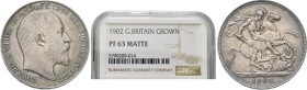 GRAN BRETAGNA. Edoardo VII, 1901-1910
Corona (Crown) 1902. Ag gr. 28,11 Dr. Testa nuda a d. Rv. San Giorgio a cavallo trafigge il drago. KM#803.
In ...