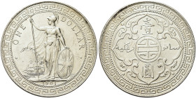HONG KONG. Regina Vittoria, 1837-1901 
Trade Dollar 1901, zecca di Bombay. Ag gr. 26,85 Come precedente. KM#T5.
SPL