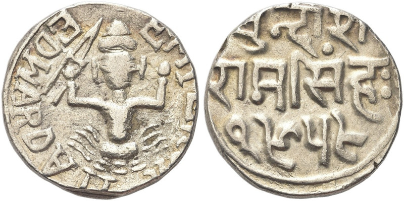 INDIA. Raghubir Singh, 1889-1927 
Rupia a nome di Edoardo VII. Ag gr. 10,61 Dr....