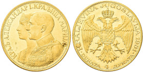 JUGOSLAVIA. Alessandro I, 1921-1934 
4 Ducati 1931. Au gr. 13,91 Come precedente. Schl. 2.1; Fried. 4.
Raro. q. FDC