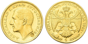 JUGOSLAVIA. Alessandro I, 1921-1934 
Ducato 1931. Au gr. 3,48 Dr. Testa nuda a s. Rv. Aquila bicipite coronata ad ali spiegate. KM#12; Fr. 5.
q. FDC