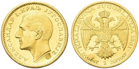 JUGOSLAVIA. Alessandro I, 1921-1934 
Ducato 1931. Au gr. 3,48 Come precedente. KM#12; Fr. 5.
q. FDC