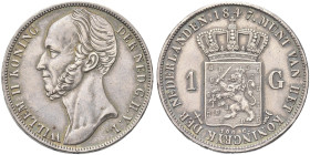 OLANDA. Willem II, 1840-1849 
Gulden 1847. Ag gr. 9,96 Dr. Testa nuda a s. Rv. Stemma coronato; ai lati, valore. KM#66.
SPL
