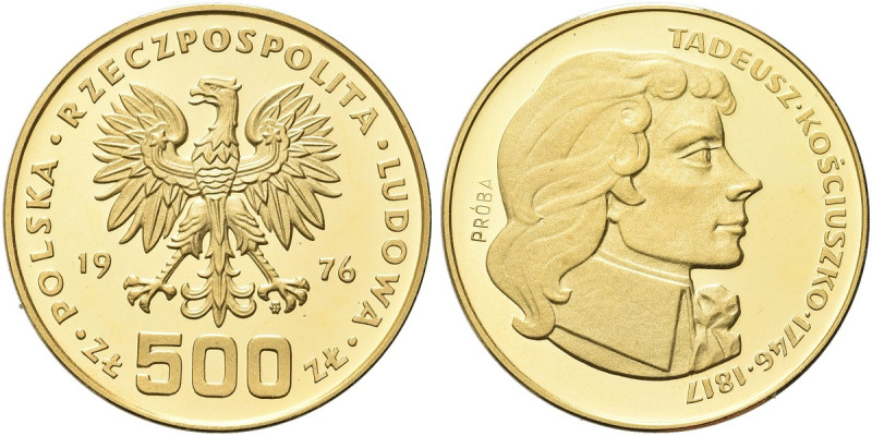 POLONIA. Repubblica Popolare, 1945-1989 
500 Zlotych 1976 PROVA. Au gr. 29,83 D...