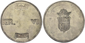 SPAGNA. Ferdinando VII di Spagna, 1808-1833 
Maiorca. 30 Soldi 1808. Ag gr. 26,65 Dr. 30 Ss / FER - VII / 1808. Legenda disposta su tre righe impress...