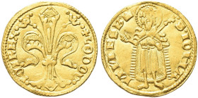 UNGHERIA. Luigi I d’Ungheria, 1342-1382 
Fiorino (Goldgulden). Au gr. 3,54 Dr. LODOV - ICI REX. Giglio. Rv. S IOHA - NNES B (corona). San Giovanni, n...