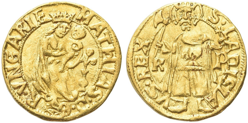 UNGHERIA. Mattia Corvino, 1458-1490 
Fiorino 1486, Körmöcbánya. Au gr. 3,43 Dr....