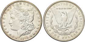 USA. Federazione 
Dollaro 1895 O, zecca di New Orleans. Ag gr. 26,59 Come precedente. KM#110.
Bel BB