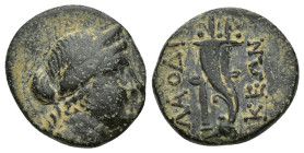 PHRYGIA, Laodikeia (Circa After 133 BC.) Ae Bronze (17mm, 5.1 g) Laureate head of Laodice or Aphrodite right, wearing stephane / LAODIKEWN, double cor...