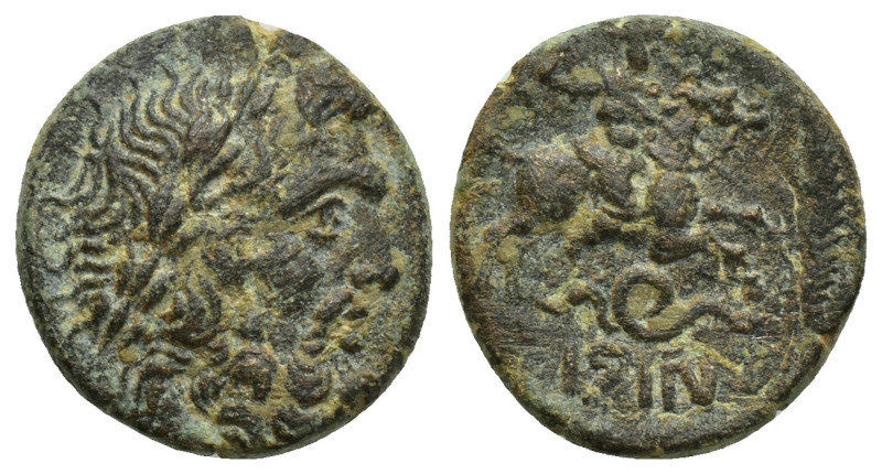 PISIDIA. Isinda. 1st century BC. (Bronze, 16mm, 5.1 g), Era of Amyntas(?). Laure...
