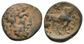 PISIDIA, Termessos. 1st century BC. Æ (18mm, 4 g). Laureate head of Zeus right / Forepart of horse left.