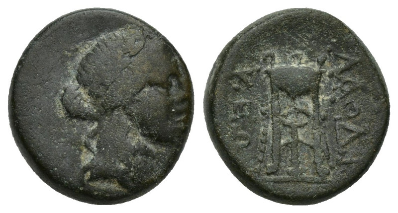 PHRYGIA. Laodicea. Ae (15mm, 4.4 g) (Circa 133-80 BC). Obv: Laureate head of Apo...