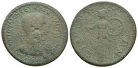PAMPHYLIA, Side. Philip II. As Caesar, AD 244-247. Æ Pentassaria (31mm, 15.3 g). Obverse: ΜΑΡΚΟΝ ΙΟΥΛΙΟΝ ϹƐΥΗΡΟΝ ΦΙΛΙΠΠΟΝ ΚΑΙϹΑΡΑ, Ɛ; bare-headed and ...