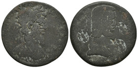 CILICIA, Ninica-Claudiopolis. Septimius Severus, with Julia Domna. 193-211 AD. Æ (34mm, 19 g). Laureate, draped, and cuirassed bust of Septimius right...