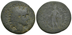 Pisidia, Apollonia Mordiaion Æ (31mm, 14.7 g) Time of Caracalla, AD 198-217. AΛΕΞΑΝΔΟC KTICT AΠOΛΛONIA, head of Alexander III of Macedon to right, wea...