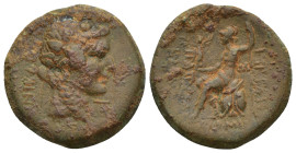 BITHYNIA, Nicaea. C. Papirius Carbo. Procurator, 62-59 BC. Æ (23mm, 7.5 g). Dated CY 224 (59/8 BC). Wreathed head of Dionysos right; monogram to left,...