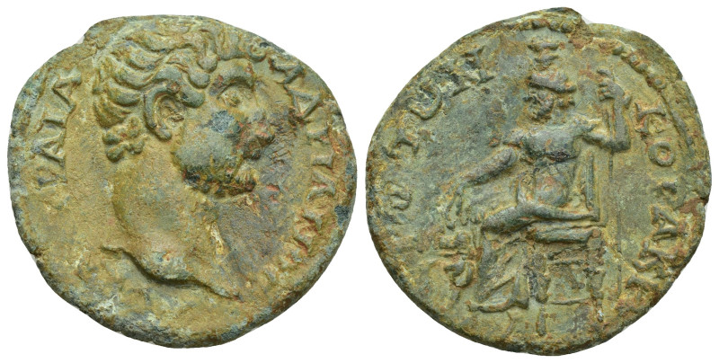CILICIA. Coracesium. Hadrian (117-138). Ae. (30mm, 12 g) Obverse: ΑΥ ΚΑΙ ΤΡΑΙ ΑΔ...