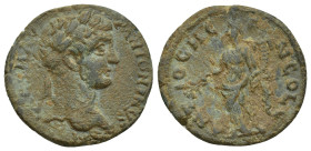 PISIDIA. Antioch. Elagabalus (218-222). Ae. (21mm, 5.4 g) Obv: IMP CAES M AV ANTΩNINOC. Laureate head right. Rev: ANTIOCH GENI COL CAS. Genius standin...