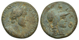 LYCAONIA. Iconium. Antoninus Pius (138-161). Ae. (18mm, 4.1 g) Obv: ANTONINVS PIVS AVG. Laureate, draped and cuirassed bust of Antoninus Pius right. R...