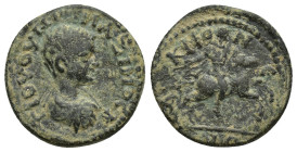 PHRYGIA. Acmonea. Maximus (Caesar, 235/6-238). Ae. (19mm, 4.4 g) Obv: Γ ΙΟΥ ΟΥΗΡ ΜΑΞΙΜΟϹ Κ. Bare-headed, draped and cuirassed bust right. Rev: ΑΚΜΟΝЄΩ...