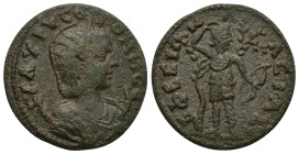 IONIA, Ephesus. Salonina. Augusta, AD 254-268. Æ (25mm, 7.7 g). Diademed and draped bust right, crescent at shoulders / Rev: EΦECIΩNA ACIAC. Artemis s...