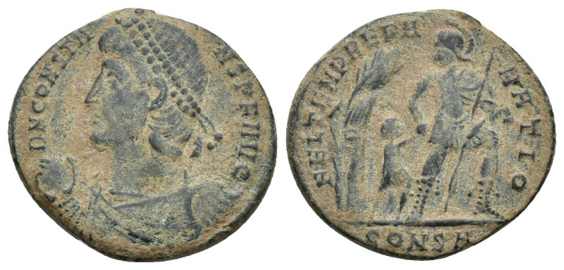 Constantius II, 337-361. Follis (Bronze, 21mm, 4.2 g), Constantinopolis, 348-350...