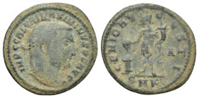 Galerius, 305 - 311 AD AE Follis, Cyzicus Mint, (22mm, 4.4 g) Obverse: IMP C GAL VAL MAXIMIANVS P F AVG, Laureate head of Galerius right. Reverse: GEN...