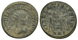Carinus BI Antoninianus. (20mm, 3.5 g) Cyzicus, circa AD 283-285. IMP M AV CARINVS P F AVG (sic), radiate, draped and cuirassed bust to right / CLEMEN...