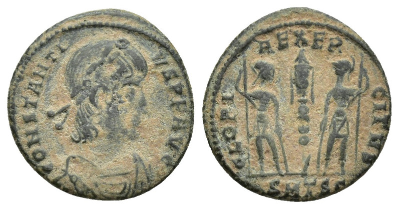 Constantius II. (337-361), Thessalonica AE Bronze (16mm, 2 g) Obv: CONSTANTI - V...