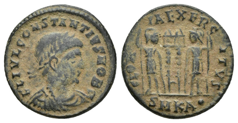 Constantius II, as Caesar, BI Nummus. (17mm, 2.4 g) Cyzicus, AD 331-334. FL IVL ...