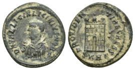 LICINIUS II, Caesar. 317-324 AD. Æ Follis (18mm - 2.7 g). Heraclea mint. Struck 318-20 AD. D N VAL LICIN LICINIVS NOB C, laureate and mantled bust lef...