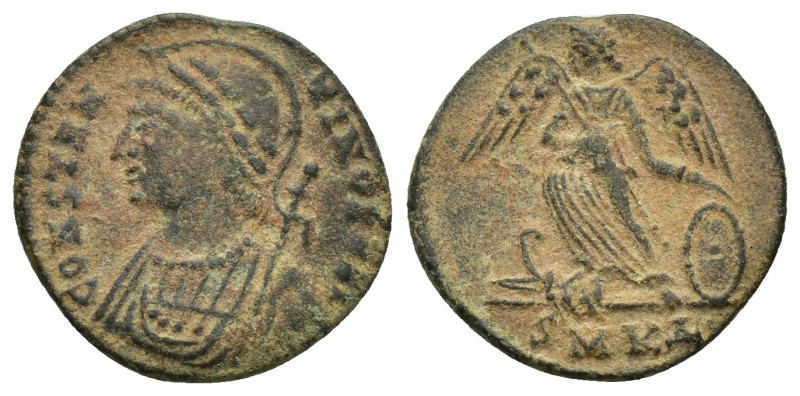 Commemorative Series, 330-354. Æ Follis (17mm, 2.4 g). Cyzicus, 330-4. Helmeted ...