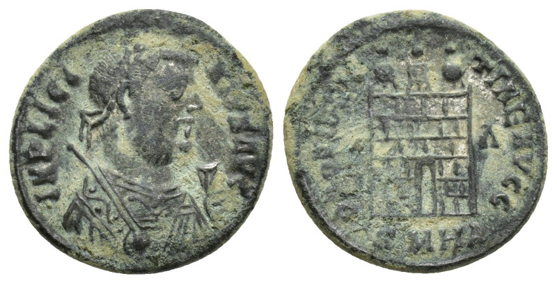 LICINIUS I. 308-324 AD. Æ Follis (19mm, 3.2 g). Heraclea mint. Struck 318-320 AD...