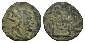Divus Claudius II Gothicus, Issue by Quintillus or Aurelian, 270 AD & Later AE Antoninianus, Rome Mint, (16mm, 1.4 g) Obverse: DIVVO CLAVDIO, Radiate ...