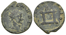 Divus Claudius II (AD 268-270). BI antoninianus (19mm, 2.6 g). Rome, ca. AD 270-271. DIVO CLAVDIO, radiate head of Claudius II right / CONSECRATIO, li...
