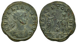 Aurelian (270-275) AE-Antoninianus, (23mm, 2.8 g). Mediolanum Serdica, 274-275. Obv.: IMP C AVRELIAVS AVG Radiate cuirassed bust r. Rev.: RESTITVTOR B...