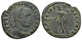 Licinius I. A.D. 308-324. AE follis (27mm, 6.6 g). Struck A.D. 308-309. IMP C VAL LICIN LICINIVS P F AVG, laureate head right / GENIO IMPERATORIS, Gen...
