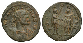 Aurelian, 270-275. Antoninianus (Billon, 22mm, 3.7 g), Serdica, 2nd officina, 272. IMP AVRELIANVS AVG Radiate and cuirassed bust of Aurelian to right,...